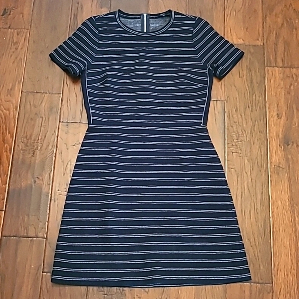 Madewell women's black striped dress size 4